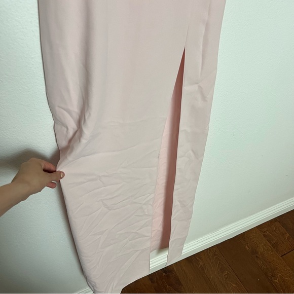 NWOT Amanda Uprichard Mandy Blush Pink Strapless Gown Maxi Dress - Picture 4 of 8